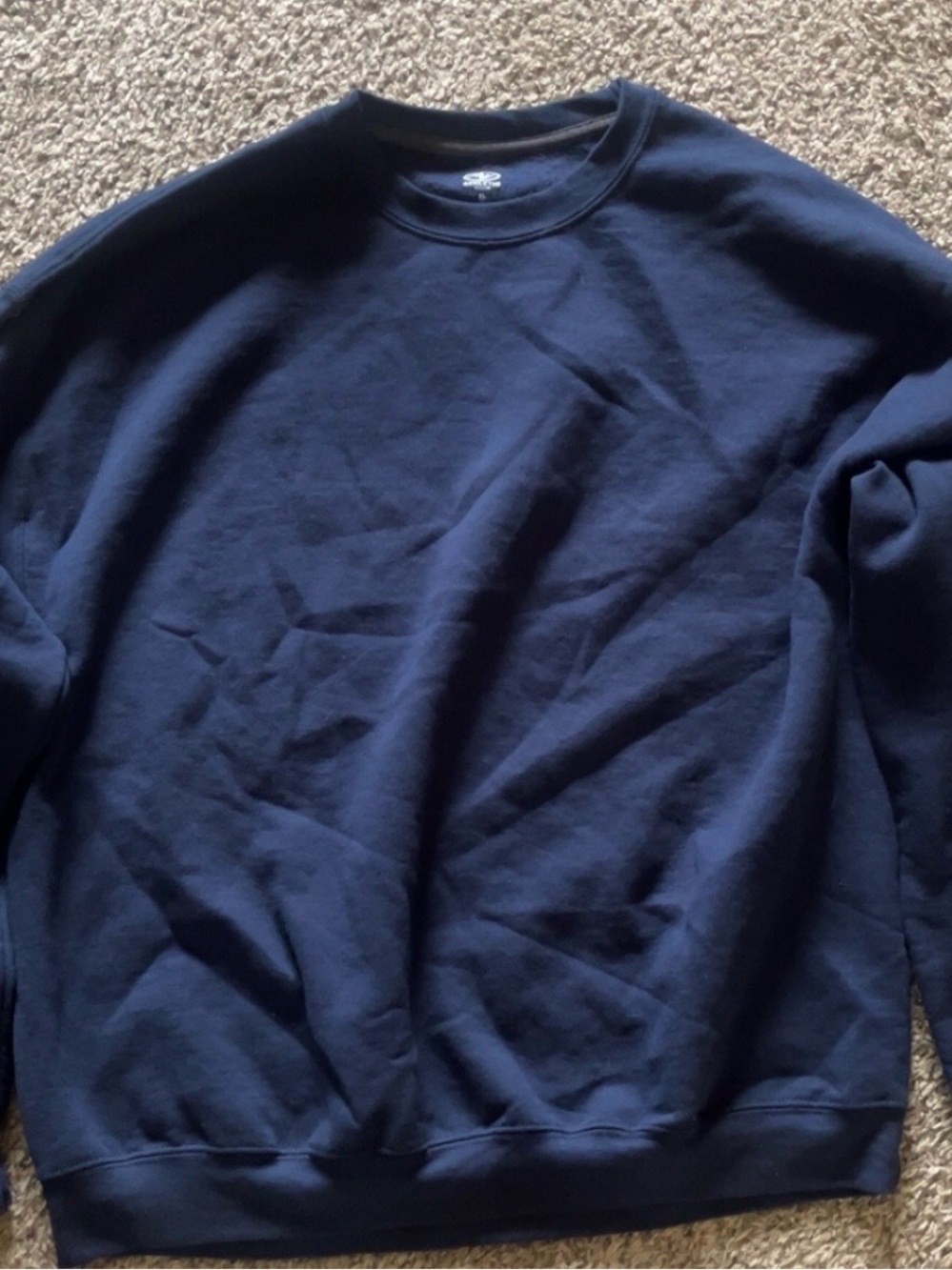 Athletic Works Men's Navy Crewneck Sweatshirt